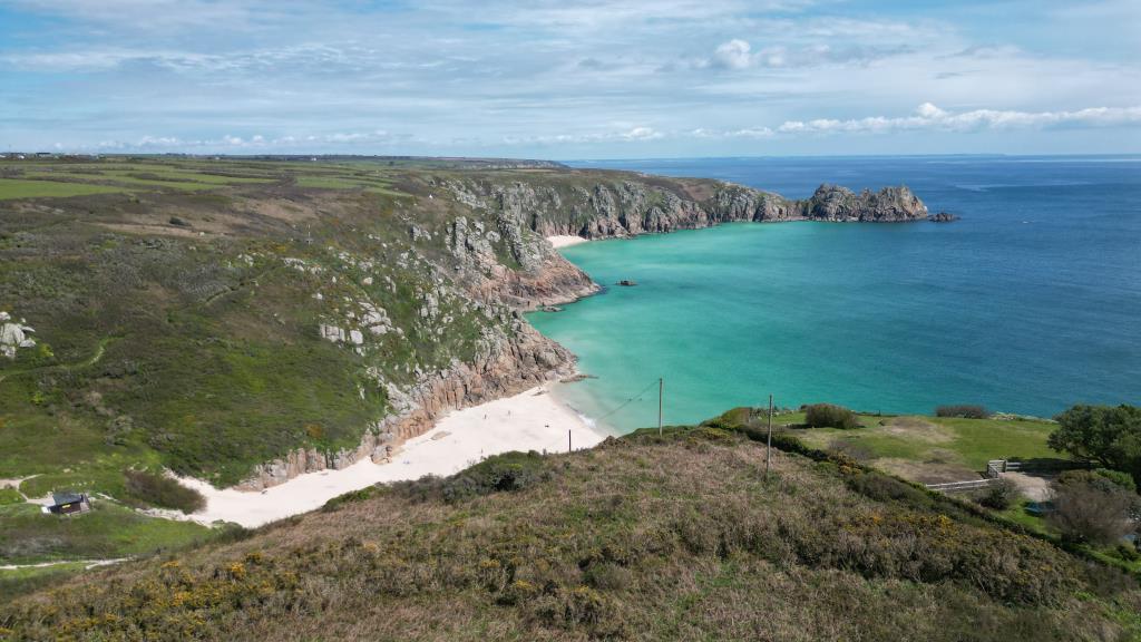 Lot: 69 - DETACHED RESIDENTIAL PROPERTY ENJOYING BREATHTAKING SEA VIEWS IN TRULY STUNNING LOCATION - Drone photo from the land at the top of properties boundry